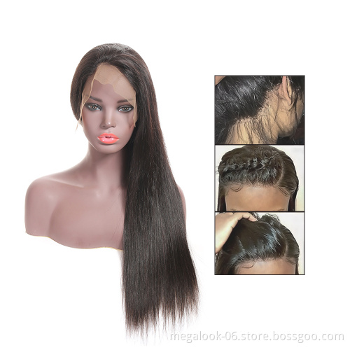 Cheap Natural Scalp Istanbul  Frontal Raw Indian Hair 13x6 Transparent Swiss Lace Wig